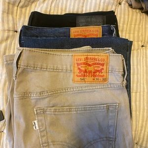 Levi’s Men’s 541 Athletic Fit Jeans - Set of 3 36x32